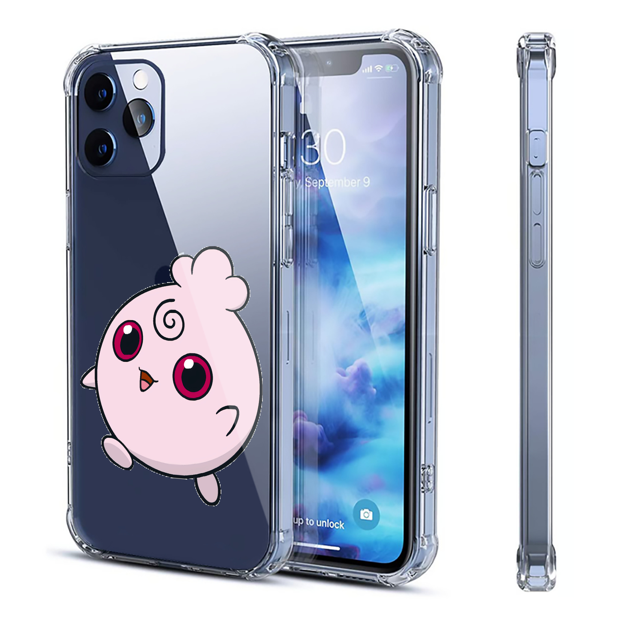 （画像用） ポケットモンスター Pokémon 【iPhone 12シリーズ対応】透明スマホケース（クリアソフトケース）